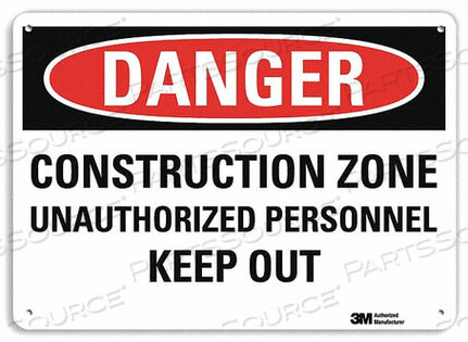 OEM#: U3-1253-NP_10X7DANGER SIGN 10 W X 7 H 0.055 THICK by Lyle Signs Inc.