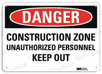 OEM#: U3-1253-RA_10X7DANGER SIGN 4 HOLE MOUNT 10IN W X 7IN H by Lyle Signs Inc.