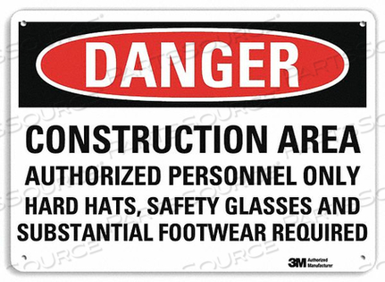 OEM#: U3-1254-NP_10X7DANGER SIGN 10 W X 7 H 0.055 THICK by Lyle Signs Inc.