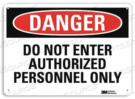 OEM#: U3-1314-RA_14X10DANGER SIGN 4 HOLE MOUNT 14INWX10INH by Lyle Signs Inc.