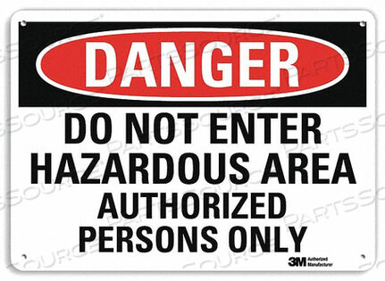 OEM#: U3-1320-NA_14X10DANGER SIGN 14 W 10 H 0.040 THICKNESS by Lyle Signs Inc.
