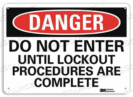 OEM#: U3-1324-NP_14X10DANGER SIGN 14 W X 10 H 0.055 THICK by Lyle Signs Inc.