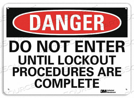 OEM#: U3-1324-NA_14X10DANGER SIGN 14 W 10 H 0.040 THICKNESS by Lyle Signs Inc.