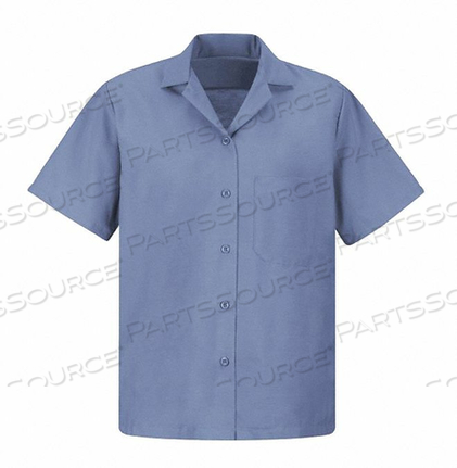 WMNS MED BLUE BLOUSE 65/35 POPLIN