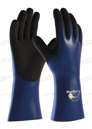 COATED SUPPORTED GLOVES BLK XL PK12