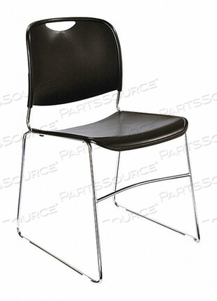 OEM#: 8510STACKING CHAIR POLY NAVY BLACK PK4 by National Public Seating