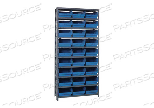 OEM#: 1275-209BLBIN SHELVING 75 OVERALL H 27 BINS BLUE by Quantum Storage Systems