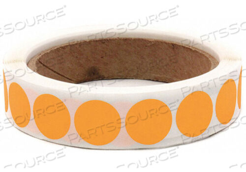 OEM#: 119-0003VLABEL CIRCLE PAPER 3/4 H ORANGE 1000 by Roll Products