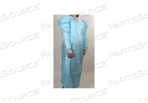 OEM#: 81013PROTECTIVE PROCEDURE GOWN ONE SIZE FITS MOST BLUE NONSTERILE AAMI LEVEL 2 DISPOSABLE (15 PER BOX) by McKesson