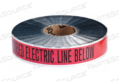 OEM#: 91601UNDERGROUND TAPE, CAUTION BURIED ELECTRIC LINE, 2W X 1000L, BLACK/RED by Brady Americas