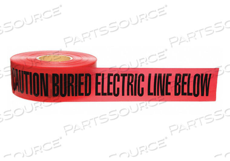 OEM#: 91295UNDERGROUND TAPE, CAUTION BURIED ELECTRIC LINE, 3W X 1000L, BLACK/RED by Brady Americas