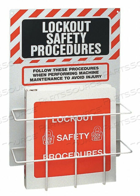 OEM#: 99289LOCKOUT PROCEDURE STATION WITH BINDER, POLYSTYRENE, 14W X 20H by Brady Americas