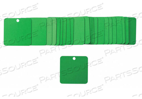 OEM#: 87630BLANK VALVE TAG, 25/PKG, ALUMINUM, 1-1/2W X 1-1/2 H, GREEN by Brady Americas