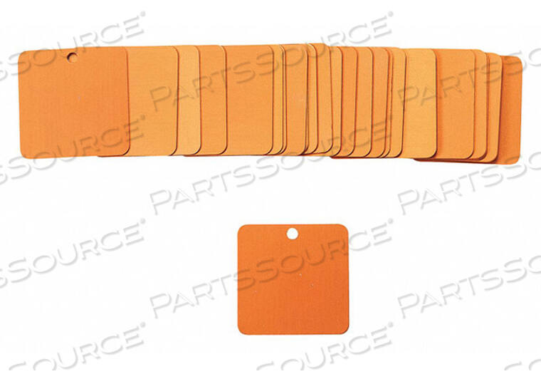 OEM#: 87636BLK TAG 2 X 2 IN ORN AL SQ 3/16 IN PK25 by Brady Americas