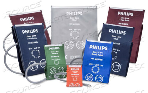 Replaces Philips Healthcare 989803150441FLEXIPORT BLOOD PRESSURE CUFF, SIZE-12 LARGE ADULT, REUSABLE, 1 TUBE, MALE BAYONET CONNECTOR