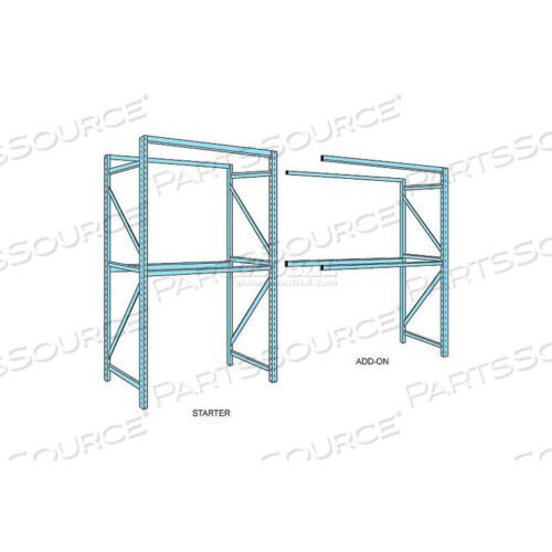OEM#: 183609643096ATEARDROP PALLET RACK ADD-ON - NO DECK - 96W X 36D X 96H by Husky Rack & Wire
