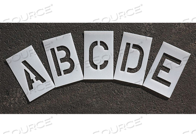 OEM#: STL-108-8065PAVEMENT STENCIL 6 IN ALPHABET KIT 1/8 by RAE Products & Chemicals Corp.