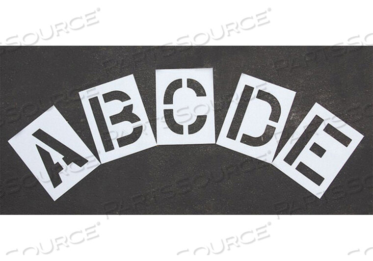 OEM#: STL-108-8125PAVEMENT STENCIL 12 IN ALPHABET KIT 1/8 by RAE Products & Chemicals Corp.