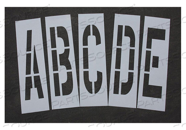 OEM#: STL-108-8365PAVEMENT STENCIL 36 IN ALPHA KIT 1/8 by RAE Products & Chemicals Corp.