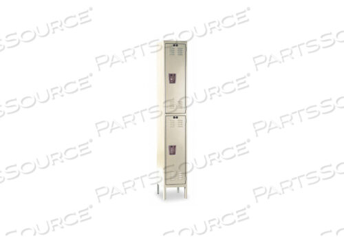 OEM#: U1548-2PTDOUBLE TIER 2 DOOR PREMIUM STEEL LOCKER, 15WX24DX36H, TAN, UNASSEMBLED by Hallowell