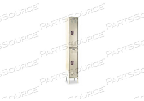 OEM#: U1558-2A-PTDOUBLE TIER 2 DOOR PREMIUM STEEL LOCKER, 15WX15DX36H, TAN, ASSEMBLED by Hallowell