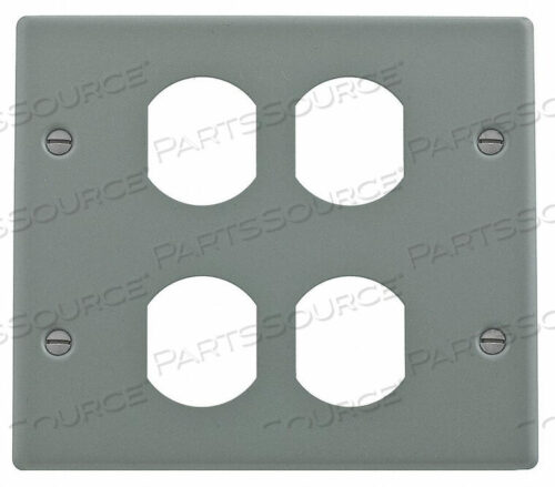 OEM#: HBL4747BBGYDUPLEX PLATE GRAY STEEL PLATES by Hubbell Incorporated, Wiring Device-Kellums