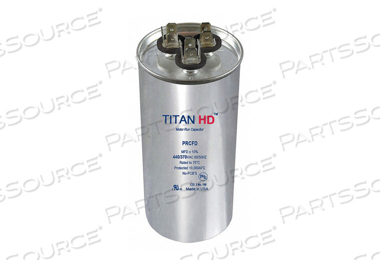 OEM#: PRCFD255AMOTOR DUAL RUN CAP 25/5 MFD 440V ROUND by Titan HD