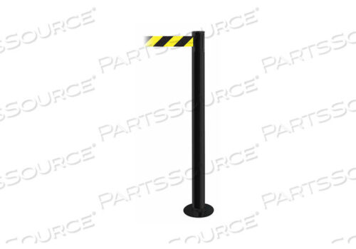 OEM#: 889F-33-33-MAX-NO-D4X-CFIXED BARRIER POST WITH BELT BLACK by Tensabarrier