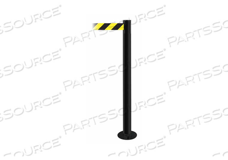 OEM#: 889F-33-33-MAX-NO-D4X-CFIXED BARRIER POST WITH BELT BLACK by Tensabarrier