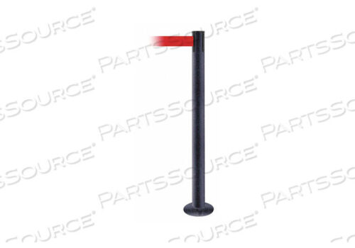 OEM#: 889F-89-89-STD-NO-R5X-CFIXED BARRIER POST WITH BELT RED by Tensabarrier