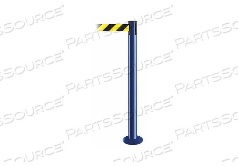 OEM#: 889F-23-23-STD-NO-D4X-CFIXED BARRIER POST WITH BELT BLUE by Tensabarrier