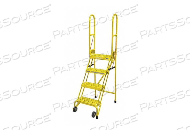OEM#: SAS4A3E10B8C2P6ROLLING LADDER STEEL 70IN. H. YELLOW by Cotterman
