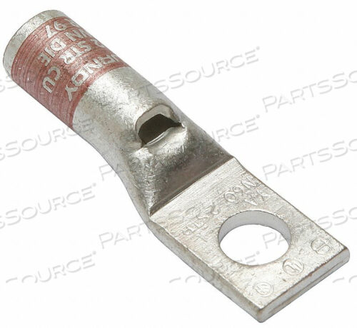 OEM#: YA2CLBOXLUG, COMPRESSION, COPPER, 1 HOLE, 5/16 IN., 2 AWG, BROWN by Burndy