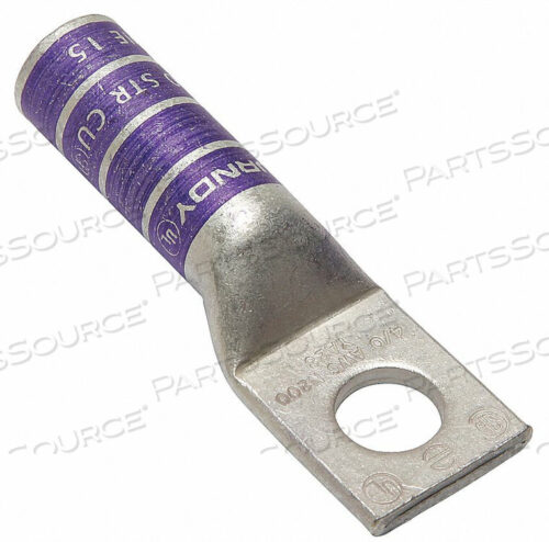 OEM#: YA28LUG, COMPRESSION, CU, 35KV, 1H, 4/0 AWG, 1/2 IN. STUD by Burndy