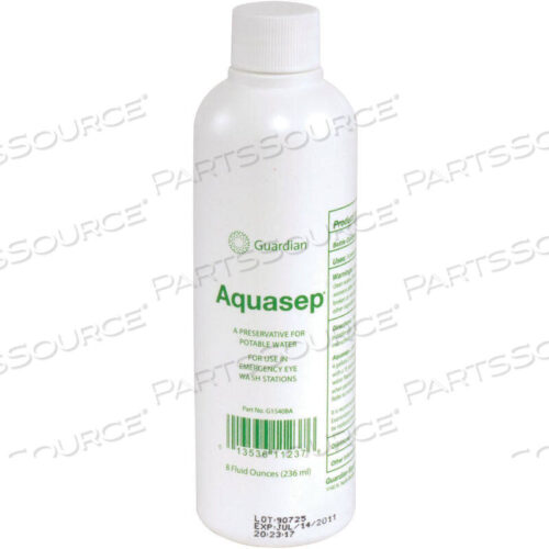 OEM#: G1540BA-RCASE OF FOUR 8 OZ. BOTTLES BACTERIOSTATIC ADDITIVE FOR PORTABLE EYEWASH STATION by Guardian Equipment