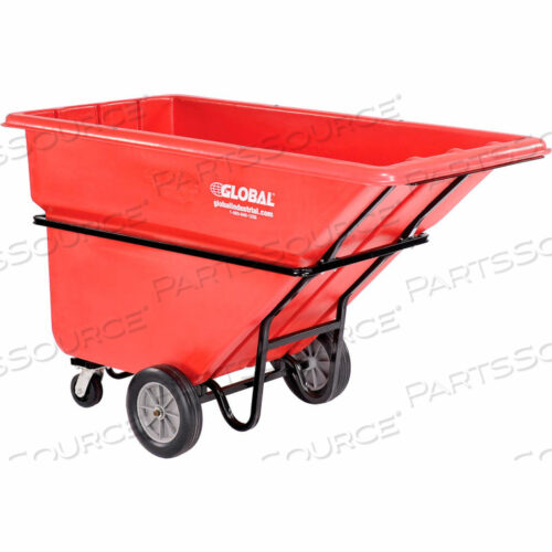 OEM#: 242096RDDELUXE RED EXTRA HEAVY DUTY PLASTIC TILT TRUCK 1 CU. YD. & 2100 LB. CAP. by Quality Industries LLC