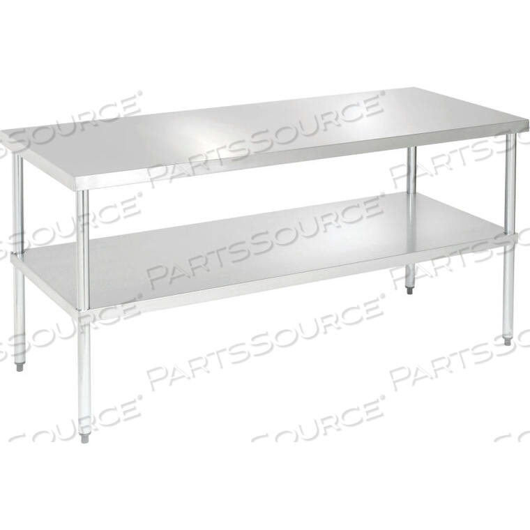 OEM#: 4TS-3060WORKBENCH W/UNDERSHELF, 16 GA. 430 SERIES STAINLESS, 60WX30D by Aero Manufacturing Co.