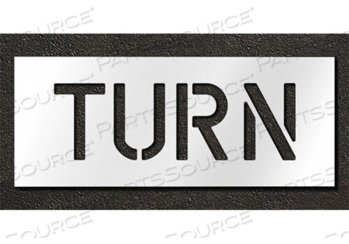 OEM#: STL-116-70619PAVEMENT STENCIL TURN 6 IN by RAE Products & Chemicals Corp.