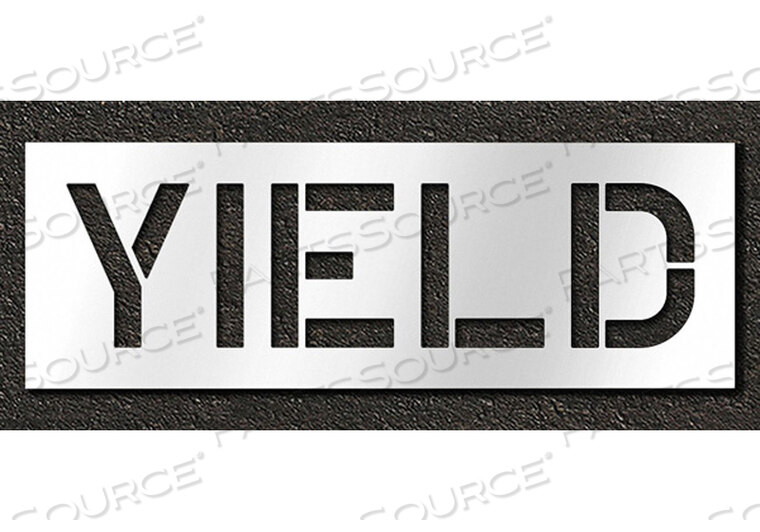 OEM#: STL-116-71226PAVEMENT STENCIL YIELD 12 IN by RAE Products & Chemicals Corp.