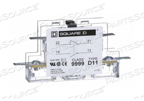 OEM#: 9999D11AUXILIARY CONTACT 1NO 1NC by Square D