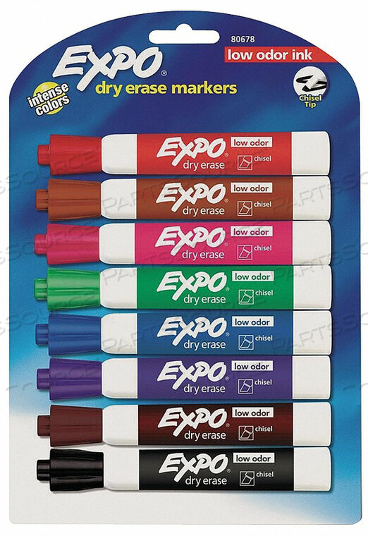 OEM#: 80678DRY ERASE MARKER SET CHISEL PK8 by Expo