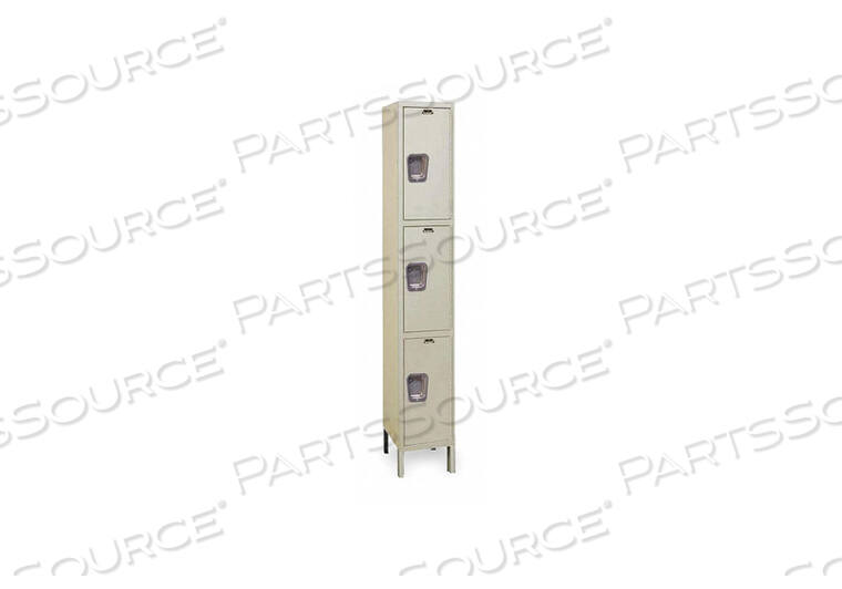 OEM#: UY1288-3A-PTWRDRB LOCKR SOLID 1 WIDE 3 TIER TAN by Hallowell