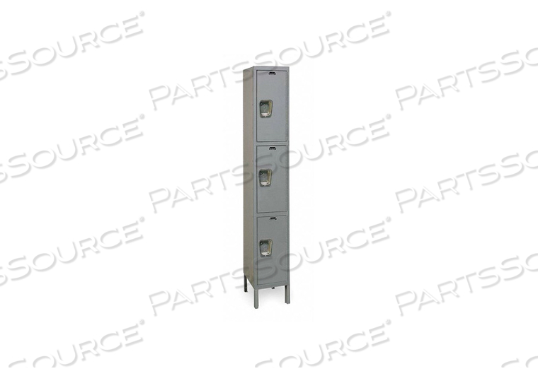 OEM#: UY1228-3A-HGWARDROBE LOCKR SOLID 1 WIDE 3 TIER GRAY by Hallowell