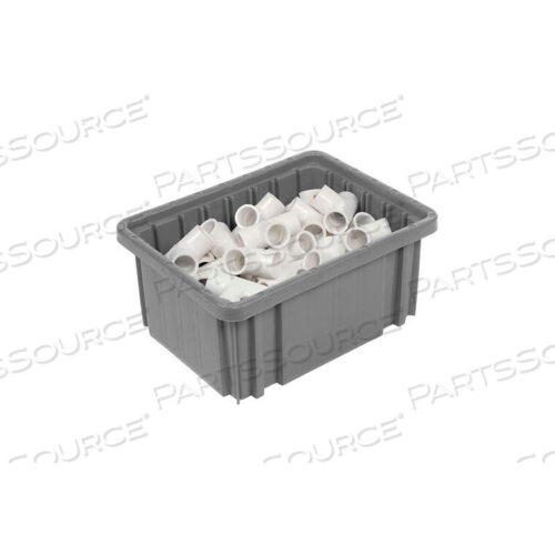 OEM#: DG91050GYGLOBAL INDUSTRIAL PLASTIC DIVIDABLE GRID CONTAINER - DG91050,10-7/8L X 8-1/4W X 5H, GRAY by Quantum Storage Systems