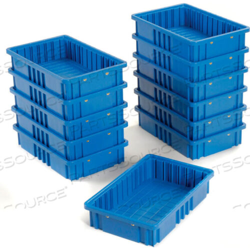 OEM#: DG92035BLGLOBAL INDUSTRIAL PLASTIC DIVIDABLE GRID CONTAINER DG92035,16-1/2L X 10-7/8W X 3-1/2H, BLUE by Quantum Storage Systems