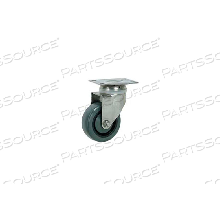 STAINLESS STEEL SWIVEL PLATE CASTER 5 POLYURETHANE WHEEL