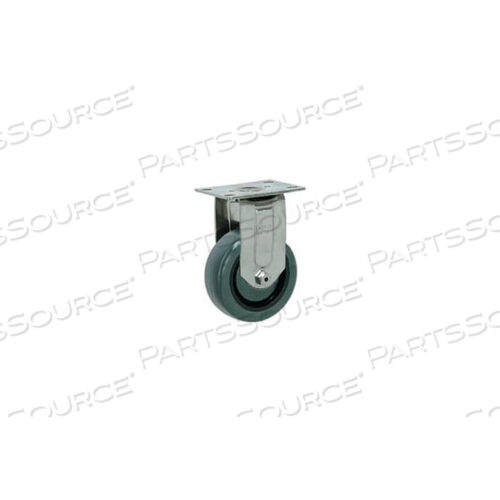 STAINLESS STEEL RIGID PLATE CASTER 5 POLYURETHANE WHEEL