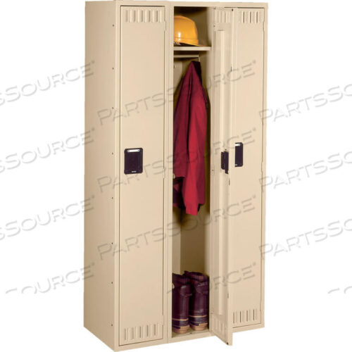 OEM#: STS-121272-C-SNDSINGLE TIER 3 DOOR STEEL LOCKER, RECESSED HANDLE, 12WX12DX72H, SAND, ASSEMBLED by Tennsco Corp.
