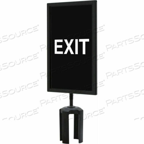 SPECIALTY SIGN BRACKET KIT, DOUBLE SIDED, EXIT, 7WX,11H, BLACK/WHITE