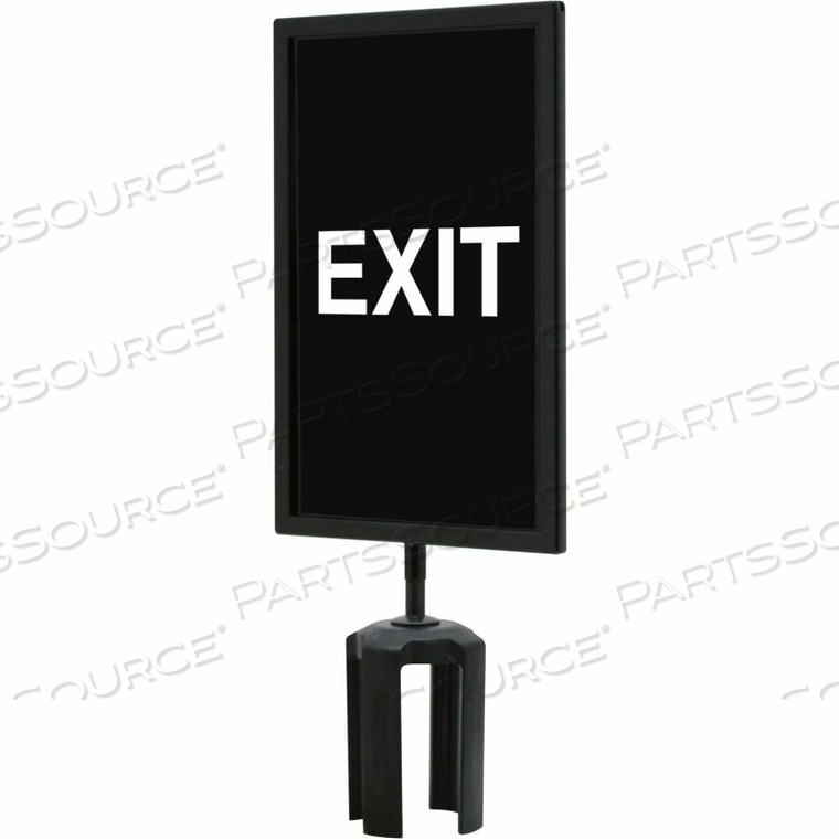 SPECIALTY SIGN BRACKET KIT, DOUBLE SIDED, EXIT, 7WX,11H, BLACK/WHITE